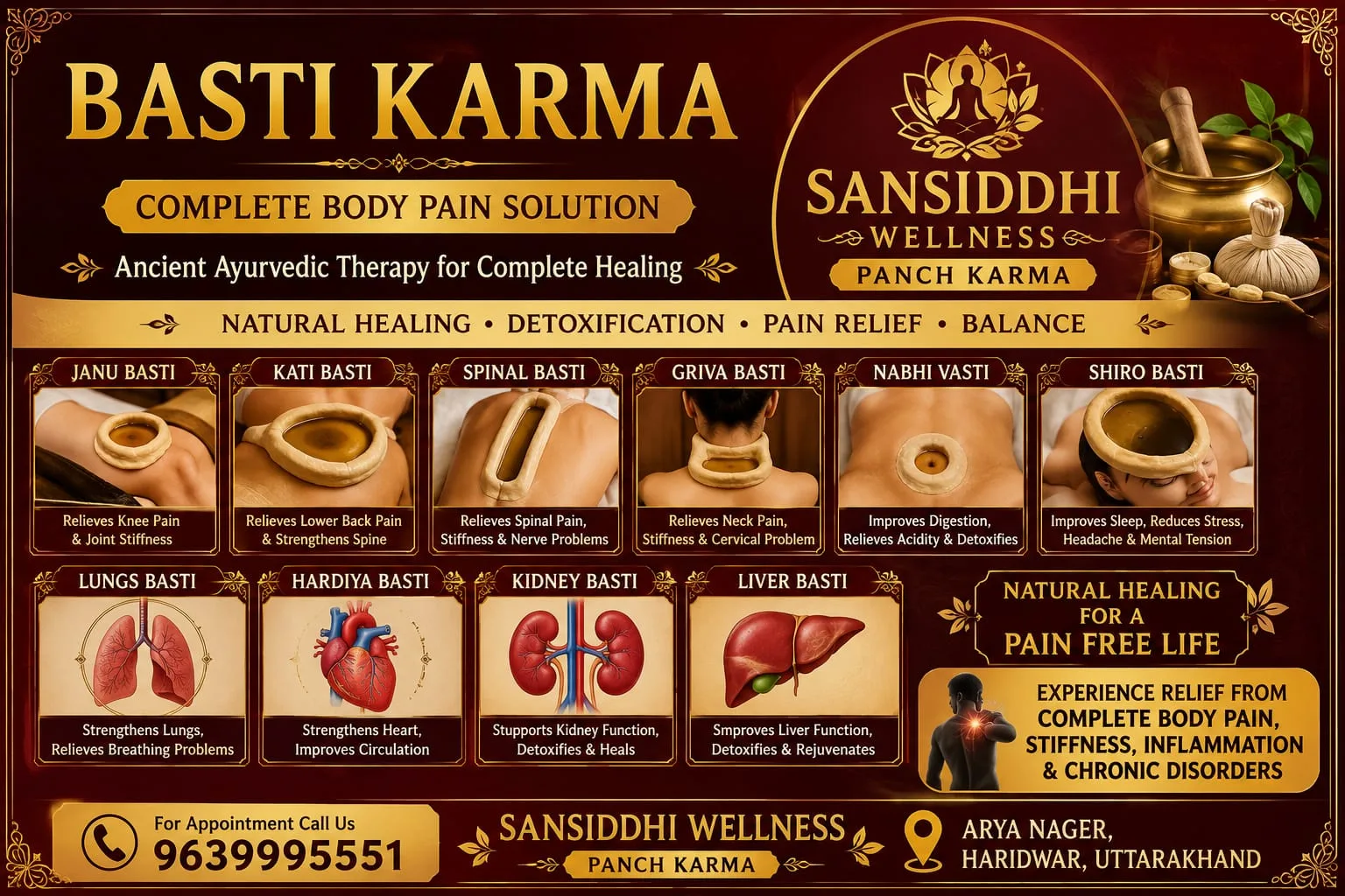 Janu Basti therapy at Sansiddhi Wellness